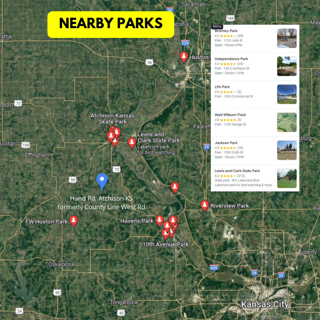 9.85acre in Atchison Leavenworth, KS EcoFriendly & Flood Zone Free